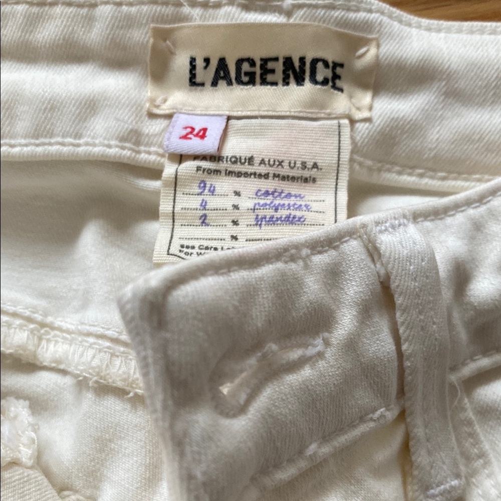 L'AGENCE High Rise Jeans - Cream